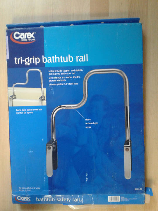 Carex Bathtub Rail With Chrome Finish